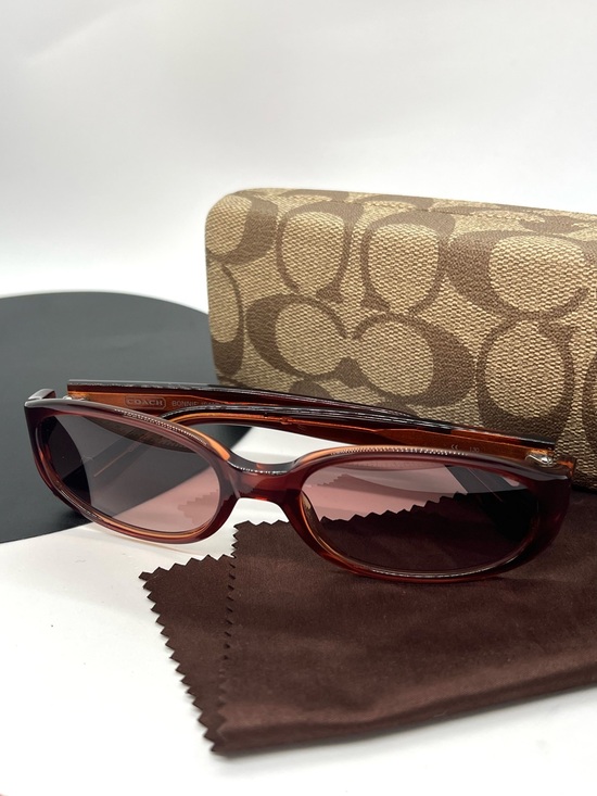 Coach Accessories - Coach Bonnie S417 Rose Crystal Oval Sunglasses Y2K Authentic w Case & Cloth